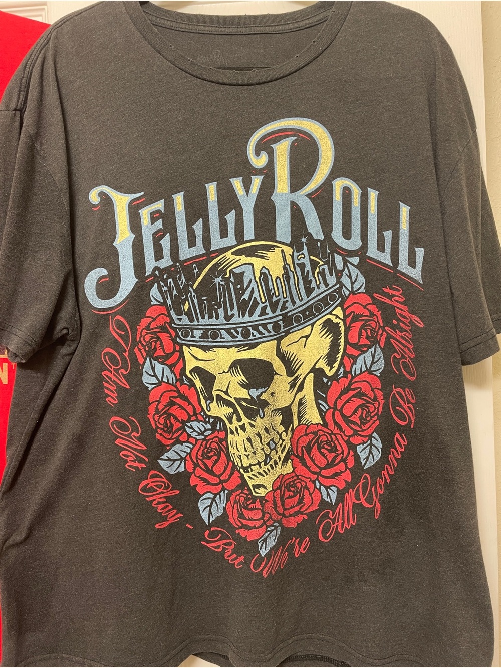 Jelly Roll Roses Skull tee